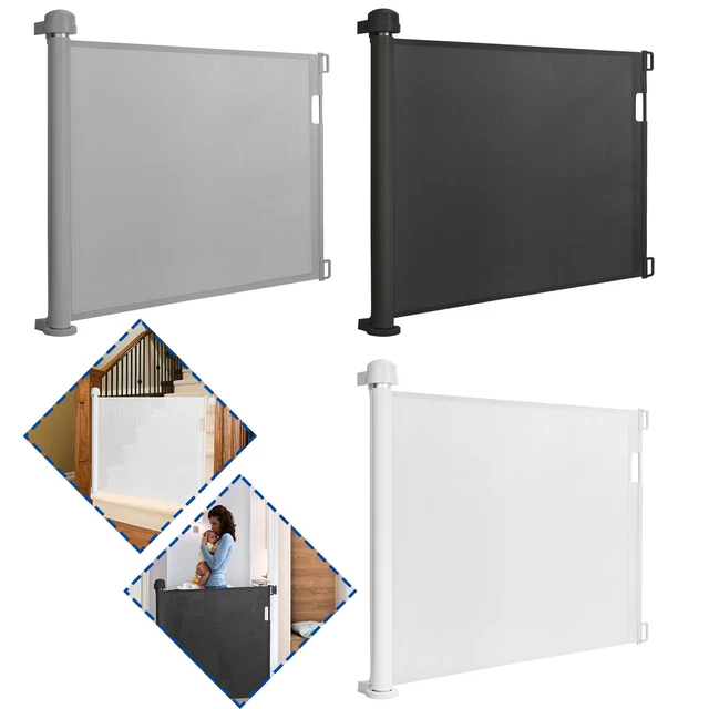 0-180cm Treppenschutzgitter Ausziehbar Absperrgitter Türschutzgitter Roll Baby