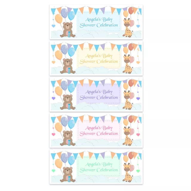 Personalised Baby Shower Name Banners Gender Reveal  Party Decorations