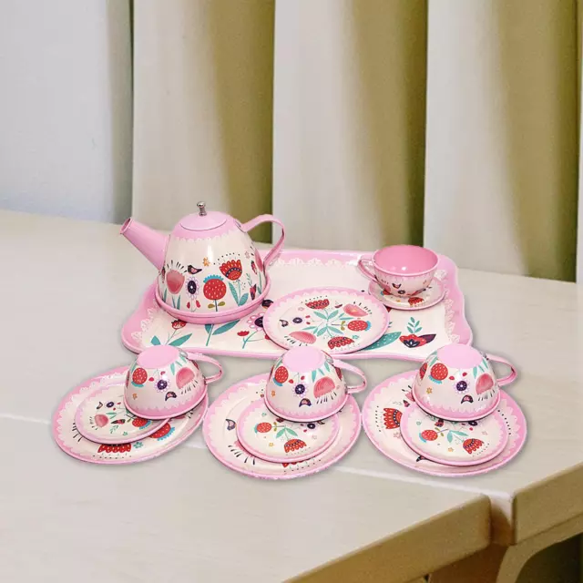 Service à thé pour enfants, ensemble de jeu de thé de l'après- métal avec