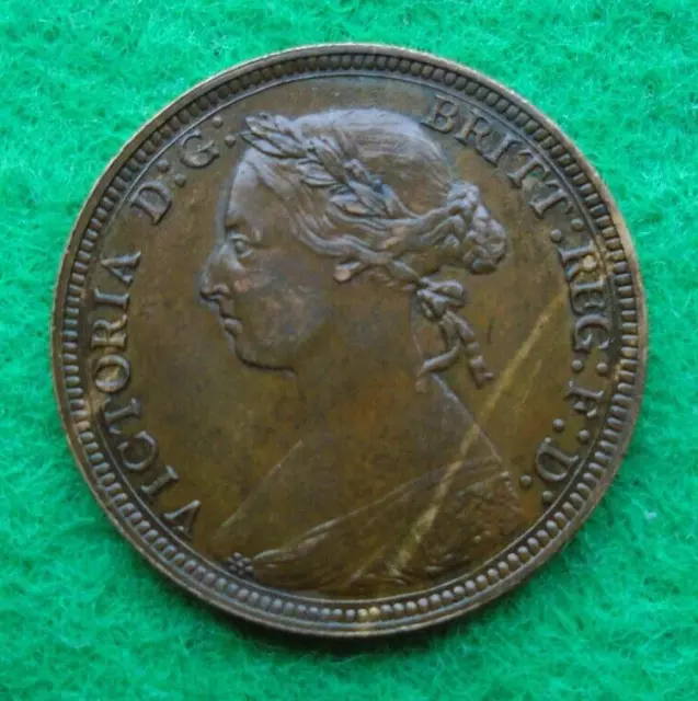 1885 Victoria Halfpenny nice EF (M-457)