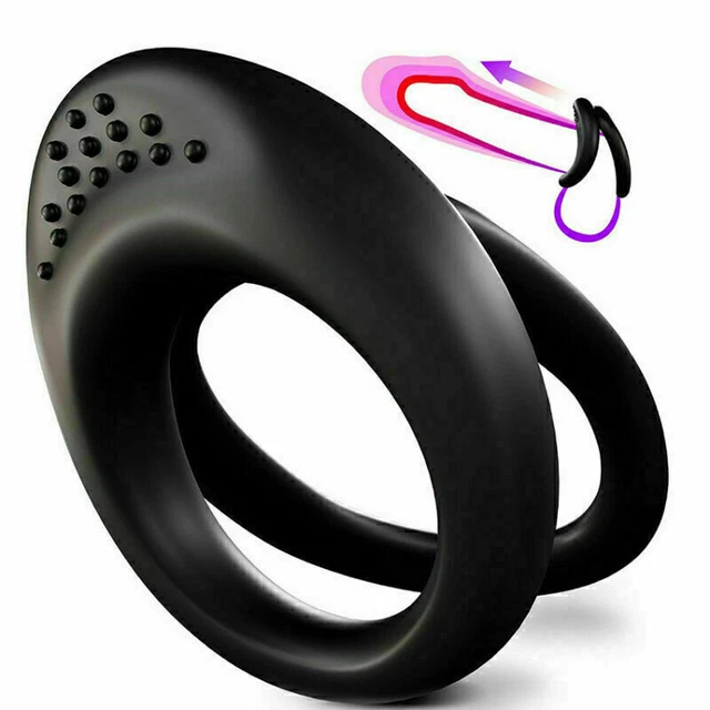 ANELLO FALLICO RITARDANTE doppio per pene e testicoli stimolatore ...