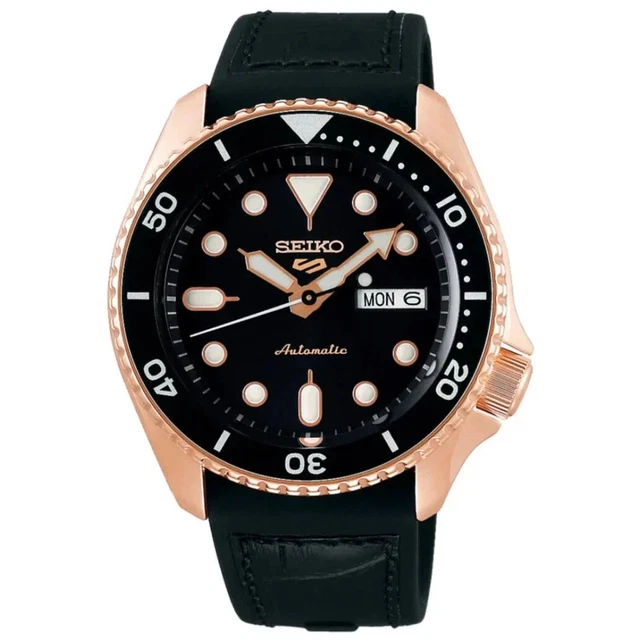 SEIKO SPORT Automatic Watch SRPD76K1 Black Dial Rose Gold Tone