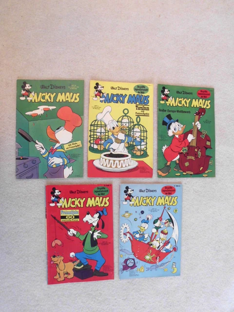 Konvolut Micky Maus Heft 34 von 1960 und Heft 2, 4, 37, 38 von 1967 !