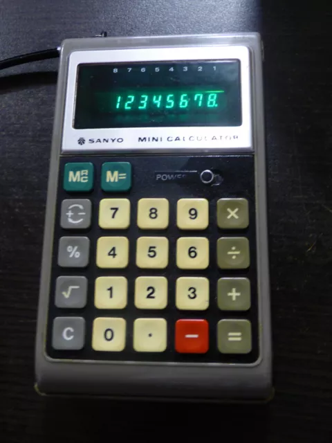 Vintage Sanyo Cx-810S Calculator Tested Very Rare!