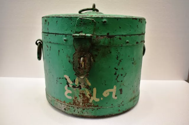 Antique Metal Dry Storage Bin Vessel For Grain Farmhouse Canister Container  "5