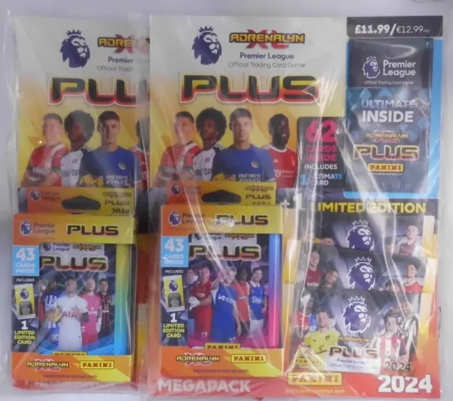 PANINI PREMIER LEAGUE Adrenalyn XL PLUS 2024 Trading Cards MEGA PACK