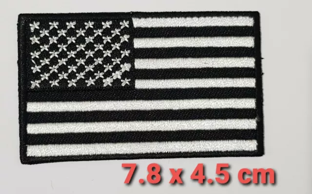 Black USA Flag Embroidered Iron Sew On American Patch America T Shirt Bag Badge