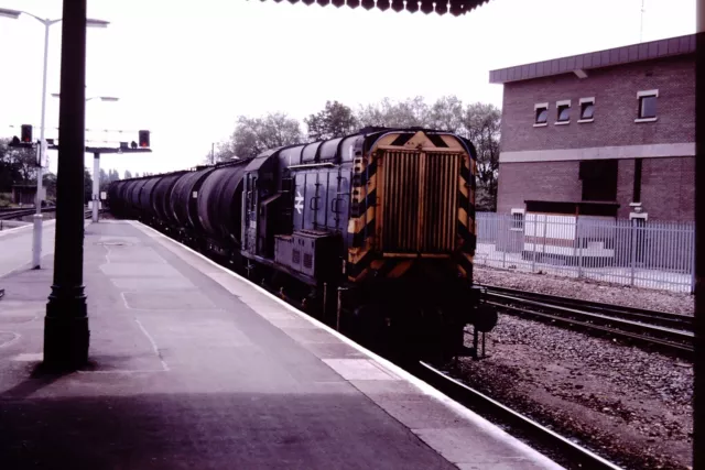 c1980s British Rail BR Diesel Electric Loco Railway Slide 546