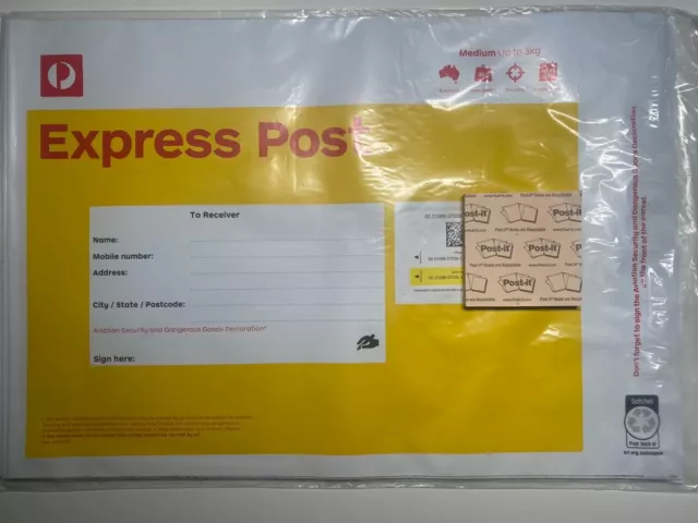 10 x Australia Post Express Prepaid Satchel old medium equiv. to new Large size