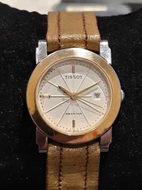 Montre Homme Tissot Seastar P575 Chrono Quartz - Occasion En Bon état - Boîtier Acier, Bracelet Argenté