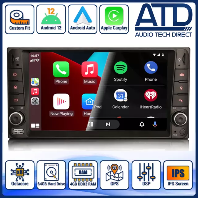 Carplay Radio per Toyota Alphard AH10 AH20 AH30 Android Auto Satnav BT Head Unit