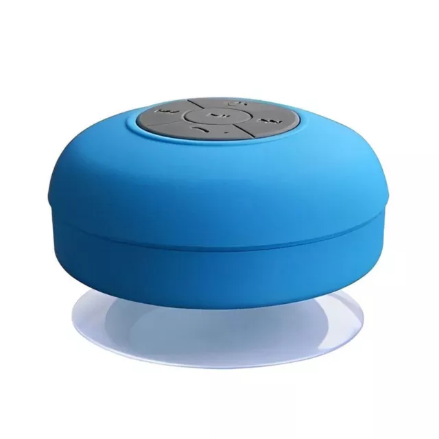 Rainbow LED Bluetooth Shower Speaker FM Radio,IP67 Portable Waterproof Blue