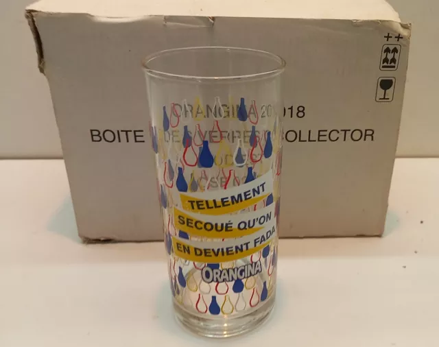 ORANGINA soda limonade 6 verres carton d'origine bistrot vintage collector