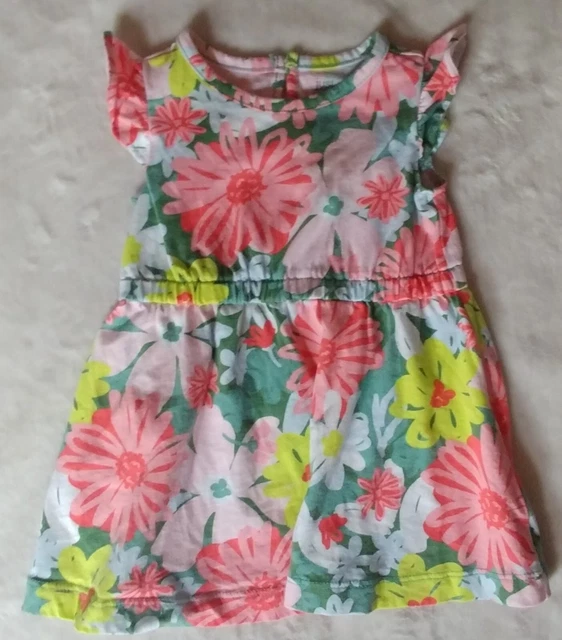 Carters floral print sleeveless girl dress 6 months infant wear