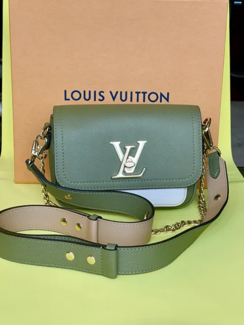 LOUIS VUITTON Lockme Tender Chain Shoulder Bag Leather Noir M58557