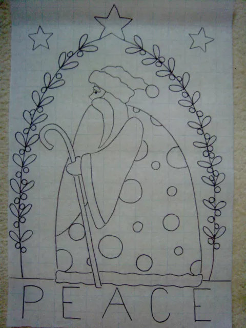 Alfombra primitiva patrón de enganche-Paz