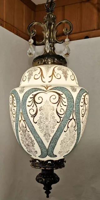 Swag Light Vintage Hollywood Regency Style German Glass X-LARGE SWAG