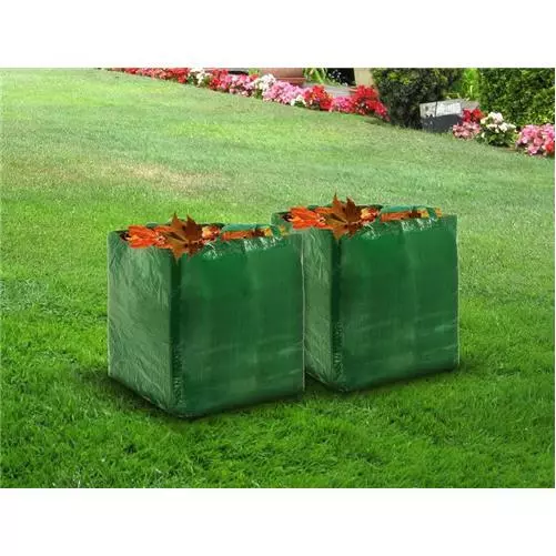 2x 82L Large Garden Waste Bags Heavy Duty Refuse Storage Sacks Handles Grass New