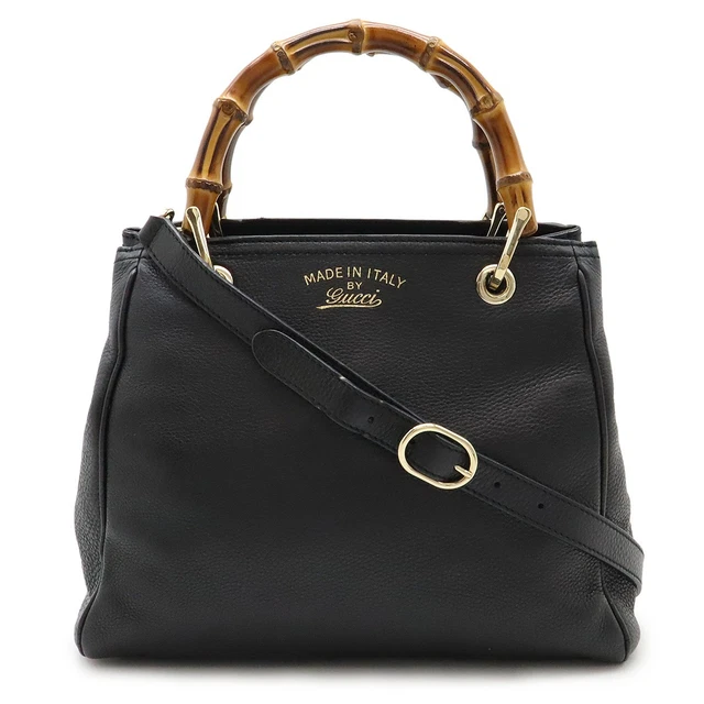 GUCCI BAMBOO SMALL Shopper Handbag Tote Bag 2WAY Shoulder
