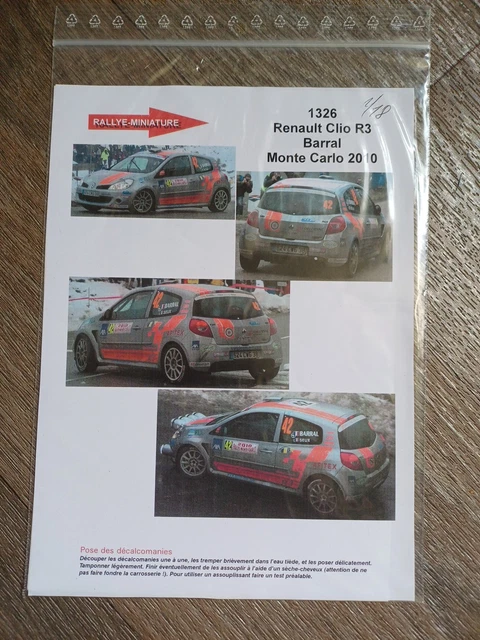 1 43 NEW DECAL RENAULT CLIO WILLIAMS JORDAND RALLY WRC MONTE CARLO 1994