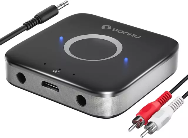 Auto Stereoanlage, SONRU Bluetooth Empfänger Receiver 5.0 Audio Adapter Mit Aux