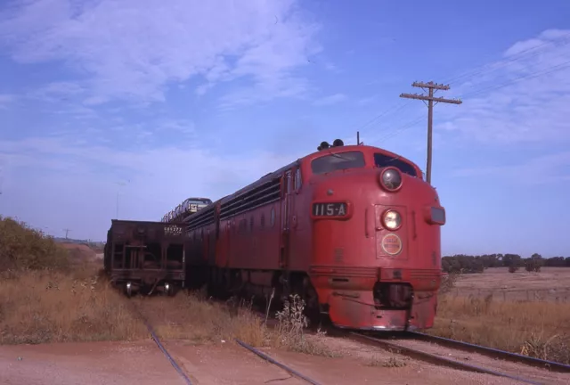 PB: Original Slide CGW Chicago Great Western FP7A #115A+F7B w/Train in 1970