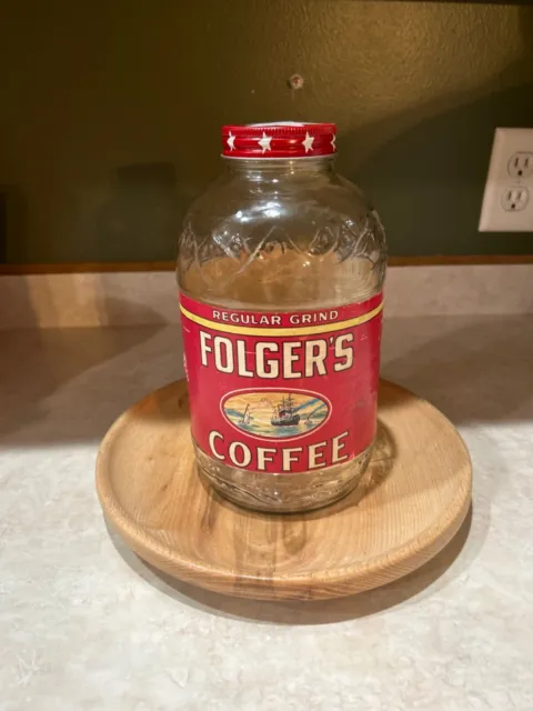 Antique Folgers Coffee Jar