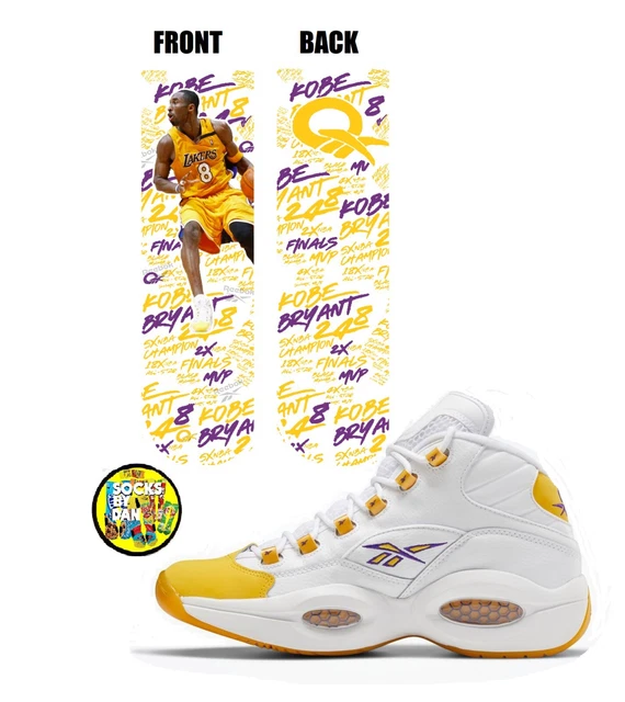 Kobe Question Yellow Toe Socks Kobe Question Yellow Toe Socks