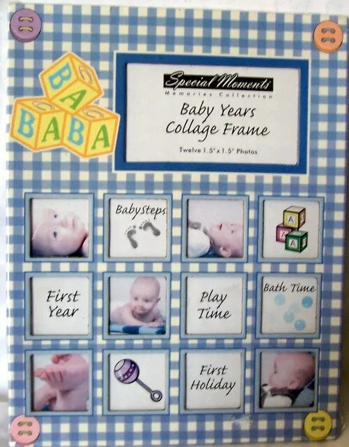 SEALED Special Moments: Baby Years Collage Frame 12-1.5"x1.5" Photos 1-4.5"x2"