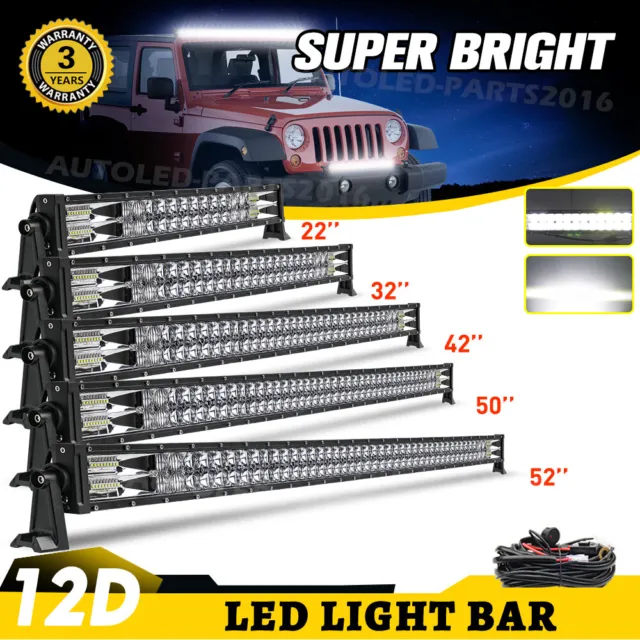 Offroad LED Light Bar 22 32 42 52 Zoll Lichtbalken Arbeitsscheinwerfer 12V 24V