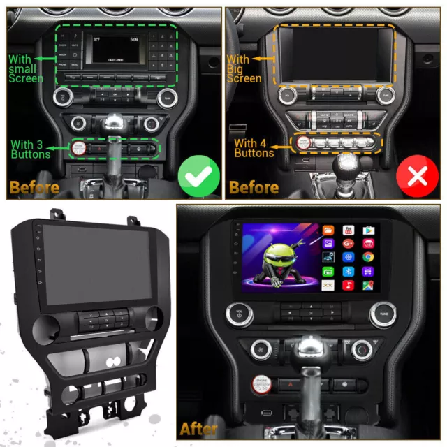 für Ford Mustang VI 2015-2020 Android GPS Autoradio Navi CarPlay RDS WIFI 1+32GB
