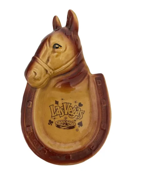 Las Vegas Souvenir Ceramic Horse Head Lucky Horse Shoe Decor