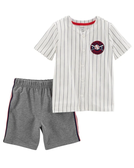 NWT - Carter's Baby Boy 2-Piece Baseball Top & French Terry Short Set (6 MONTHS)