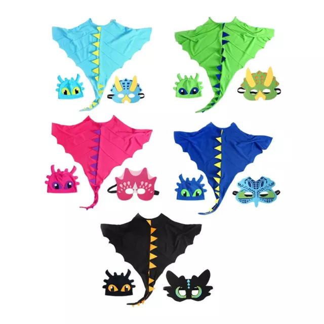 Toothless Dragon Costume Cape Cosplay for Boys Girls Child Halloween Gifts