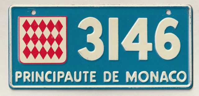 Vintage 1950s Monaco Wheaties Miniature License Plate Bicycle Bike Advertising