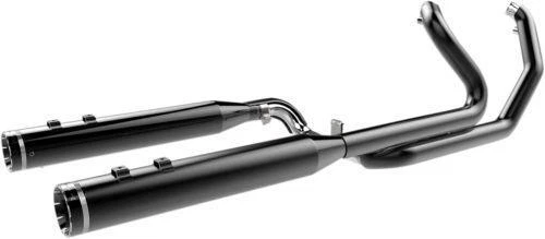 Khrome Werks 2:2 Exhaust 2-Step Crossover Black Harley FL Touring 09-16