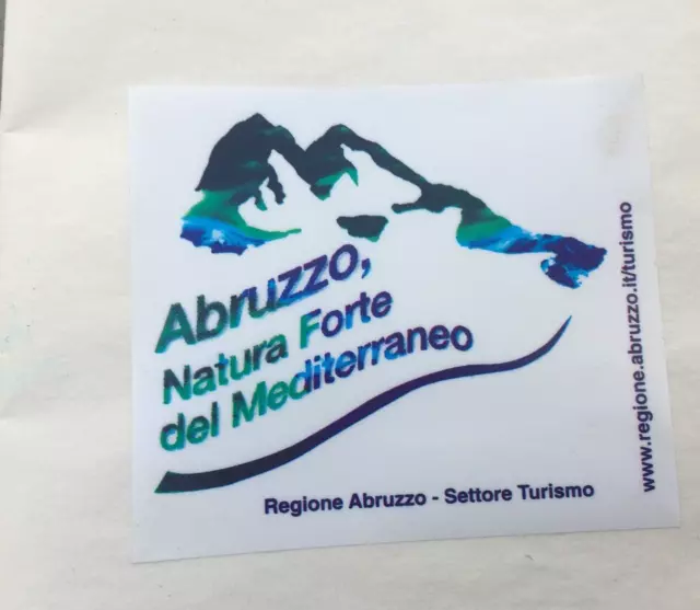 Adesivo 1x Glass Sticker Decal  Abruzzo Gran Sasso Maiella Auto Moto Camper