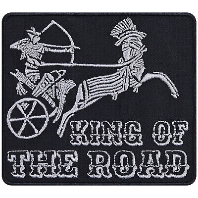 Ricamate: King of the Road aufbügler Biker Patch applicazione romana