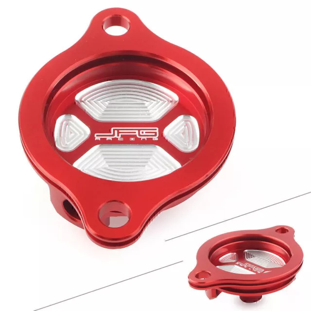 Red Billet Aluminum Oil Filter Cover Cap for Honda CRF250R 04-09 CRF250X 04-17