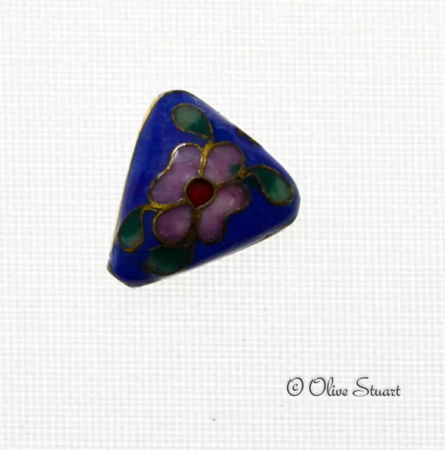 Oriental Cloisonne Beads Loose Triangle 12mm x 14mm