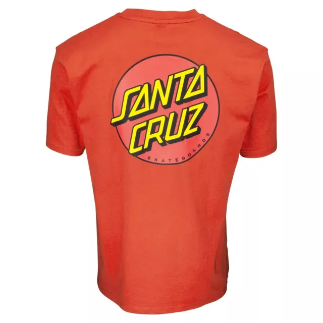 SALE SANTA CRUZ Classic Chest Dot t-shirt L RED KETCHUP STREET Wear SKATE RAD DW