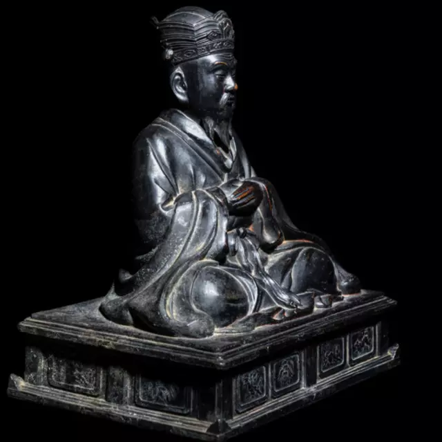 A Japanese Bronze Figure of a Daoist Immortal early 20th century late 19th