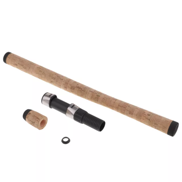 Fishing Rod Cork Handle DIY Long Straight Handle with Reel Seat Rod Building 2