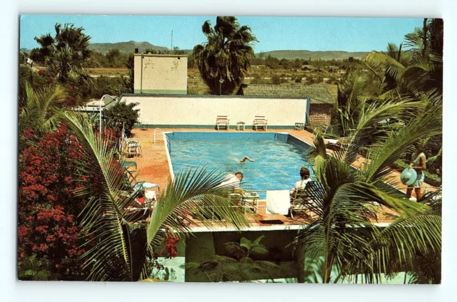 Hotel Guaycura La Paz Baja California Poolside View Palm Trees Postcard D2