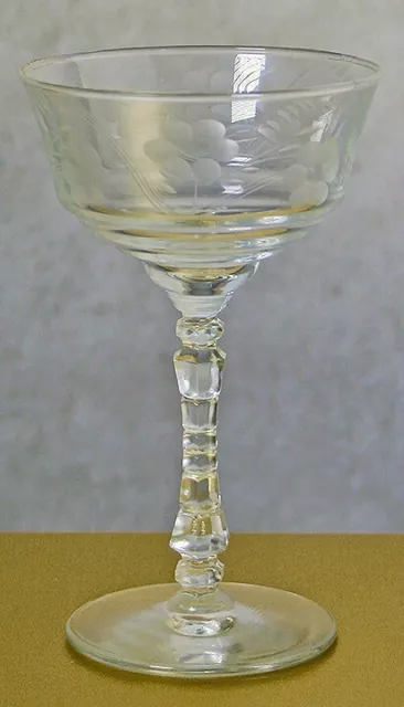 Elegant Stemmed Libbey HALIFAX Rock Sharpe Crystal Champagne/Tall Sherbet