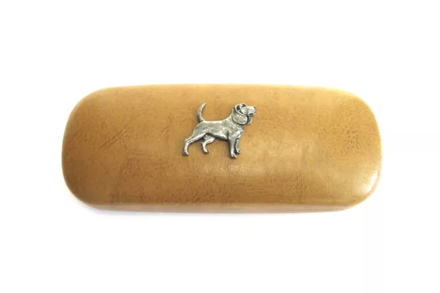 Beagle design Tan Solid PU Glasses Case Beagle Gift Dog Gift Beagle Mum Dad Gift