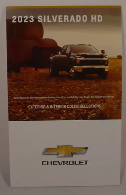 2023 Chevrolet Silverado Hd Paint Color Chip Brochure - Original