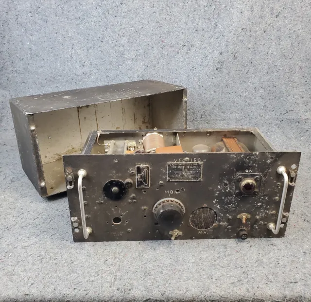 WWII US ARMY Signal Corps TU-5-B Radio Transmitter Tuning Unit Display ...
