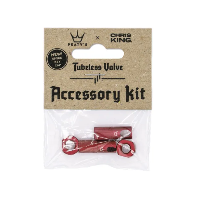 Peaty's x Chris King Tubeless Valve Accessory Kit Red Free Shipping