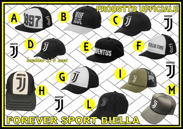 CAPPELLO JUVENTUS ORIGINALE con VISIERA mod. baseball BAMBINO , RAGAZZO E  ADULTO EUR 17,90 - PicClick IT